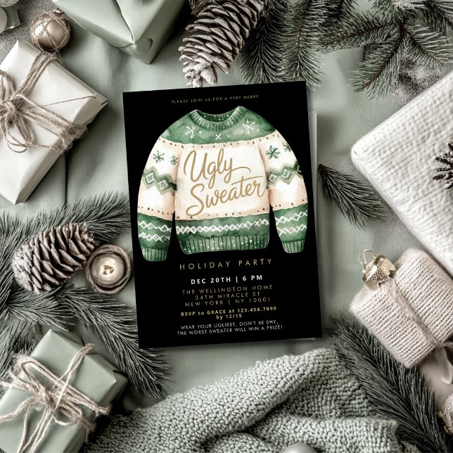 Invitation Fête de Noël moche (Créateur téléchargé)