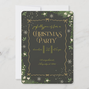 Invitation Fête de Noël moderne et joyeuse 