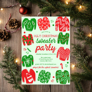 Invitation Fête de Noël PEU DOUCE FÊTE FÊTE SUR MESURE