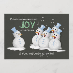 Invitation Fête de Noël pour chanter la joie des Snowmen