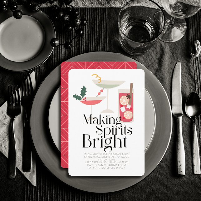 Invitation Fête de Noël pour les spiritueux (Créateur téléchargé)