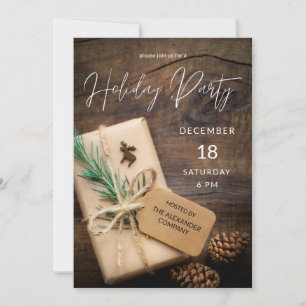 Invitation Fête de Noël Renne & Cadeau