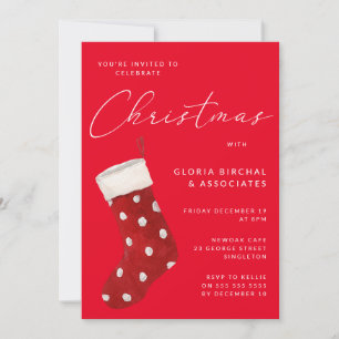 Invitation Fête de Noël rouge