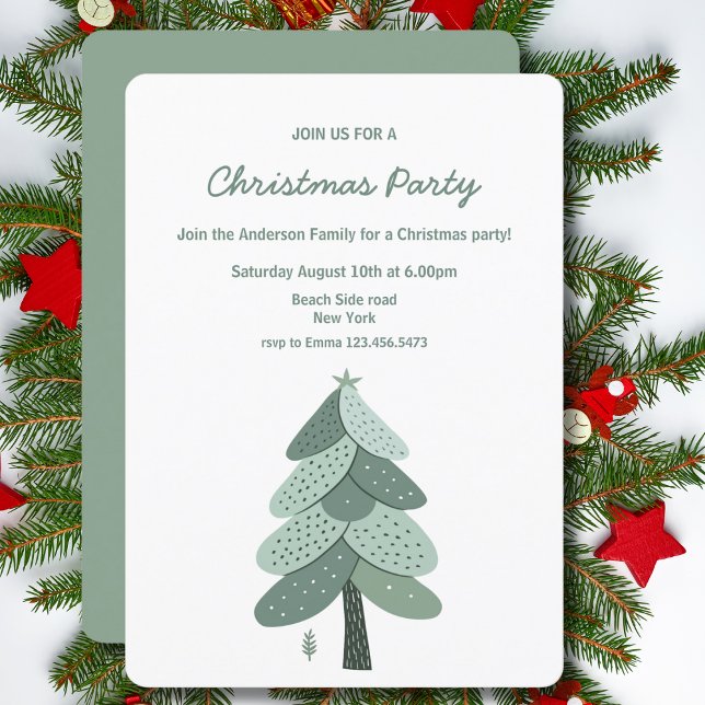 Invitation Fête de Noël simple (Créateur téléchargé)