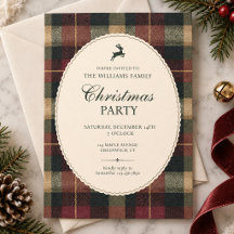 Fête de Noël Tartan Rustique à Carreaux