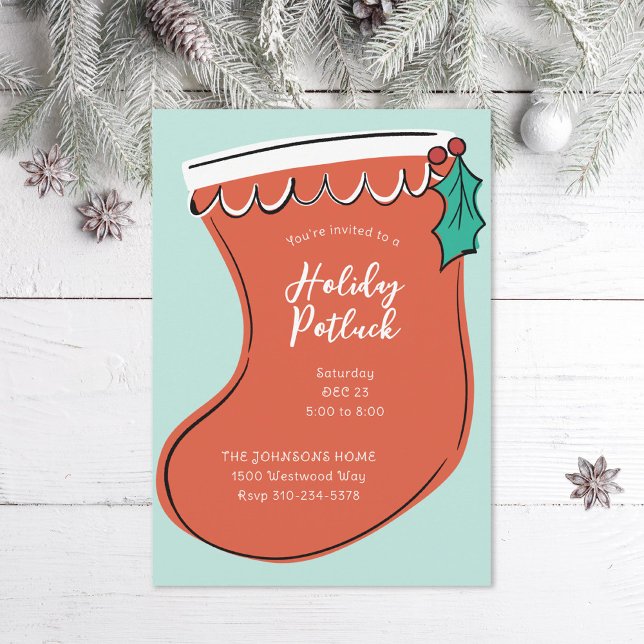 Invitation Fête de Noël Vintage (Créateur téléchargé)