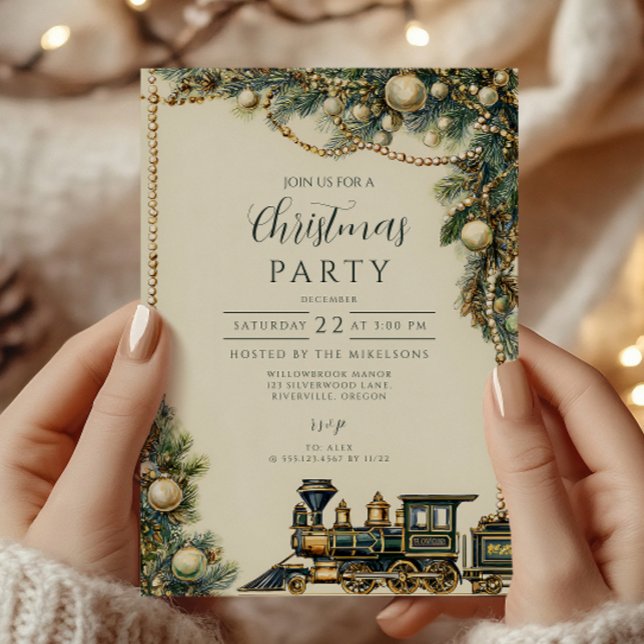Invitation Fête de Noël Vintage (Créateur téléchargé)