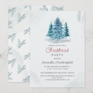 Invitation Fête de Noël Watercolor