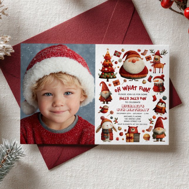 Invitation Fête de Noël Whimsical Enfants's Birthday Party Ph (Créateur téléchargé)