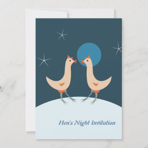 Invitation Fête de nuit des poules - Funky Chicken Moon Festi