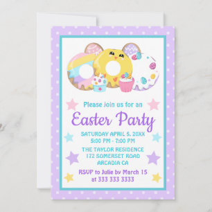 Invitation Fête de Pâques Cookies & Cakes Mignons