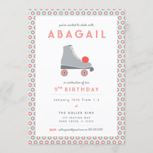 Invitation Fête de patin à roulettes