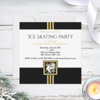 Fête de patinage sur glace moderne avec paillettes