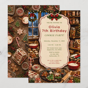 Invitation Fête de pâtisserie de Noël
