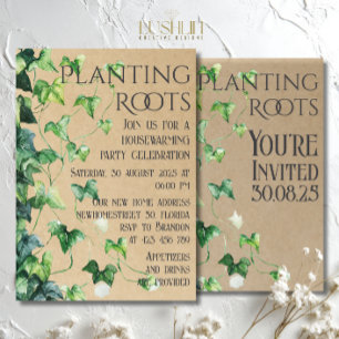 Invitation Fête de pendaison de crémaillère Plantation de rac