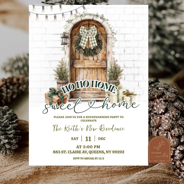 Invitation Fête de pendaison de crémaillère rustique de la co (Créateur téléchargé)