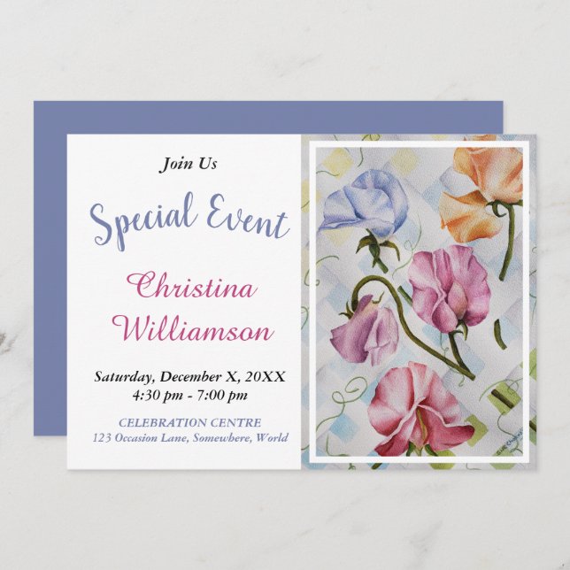 INVITATION FÊTE DE PISCINE (Devant / Derrière)