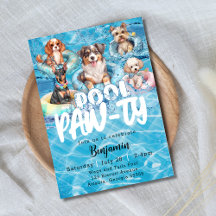 Fête de piscine pour chiens