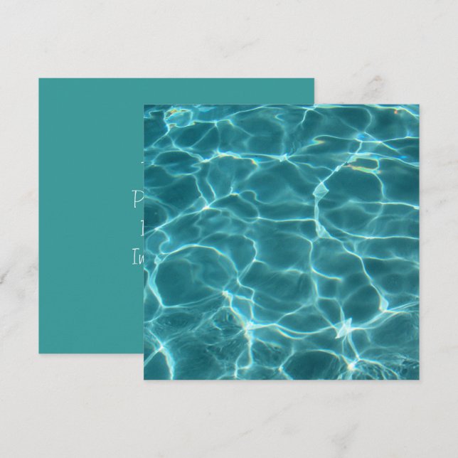 Invitation Fête de piscine vierge (Devant / Derrière)
