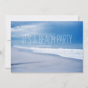 Invitation Fête de plage rétro Floride Océan