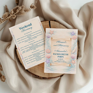 Invitation Fête de plage sirène et matrimoni