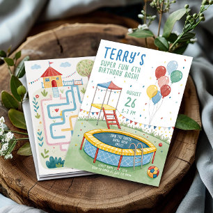 Invitation Fête de playground en plein air pour les enfants