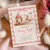 Fête de premier anniversaire de la fée rose de la 