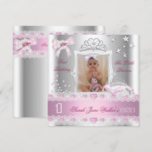 Invitation Fête de première année de la petite princesse Phot