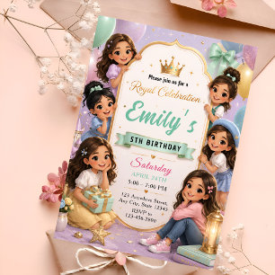 Invitation Fête de Princesse Luxueuse