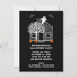 Invitation Fête de quartier Halloween