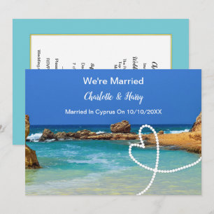 Invitation Fête De Réception D'Après Mariée À Chypre