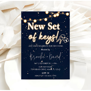 Invitation Fête de réchauffement ménager Nouveau jeu de clés