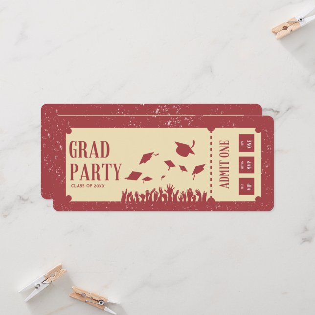 Invitation Fête de remise de diplômes (Devant/Arrière en situation)