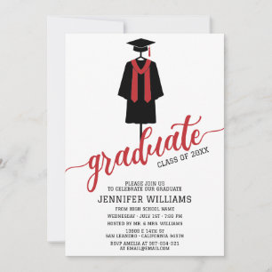 Invitation Fête de Remise de Diplômes Minimaliste avec Casque