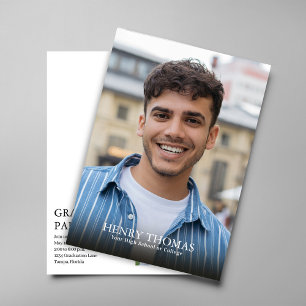 Invitation Fête de remise de diplômes moderne collage photo m