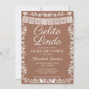 Invitation Fête de remise de diplômes Terracotta Cielito Lind