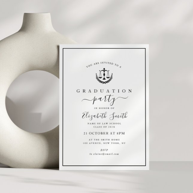 Invitation fête de remise des diplômes de l'école de droit si (Créateur téléchargé)