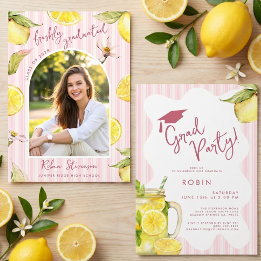Invitation Fête de remise des diplômes de Lemon fraîchement d