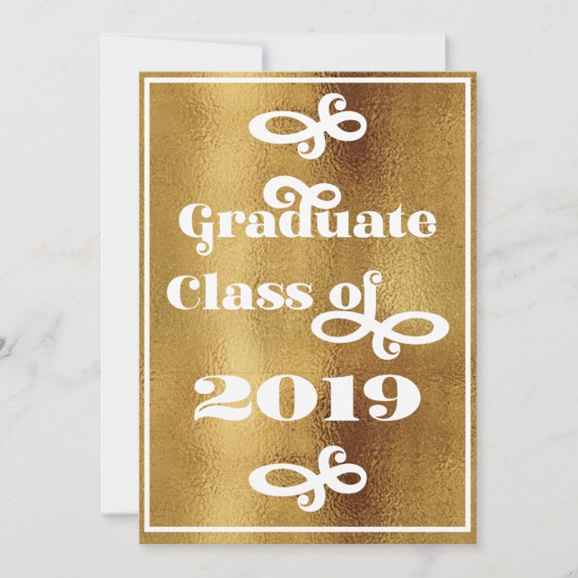 Invitation Fête de remise des diplômes Rétro Promotion 2019 (Devant)