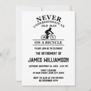 Invitation Fête de retraite à l'occasion de la retraite à vél