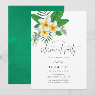 Invitation Fête de retraite Aloha exotique aquarelle Luau