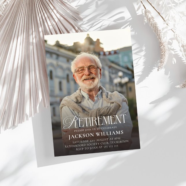 Invitation Fête de retraite avec photo personnalisée (Créateur téléchargé)