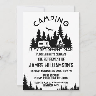 Invitation Fête de retraite Camping