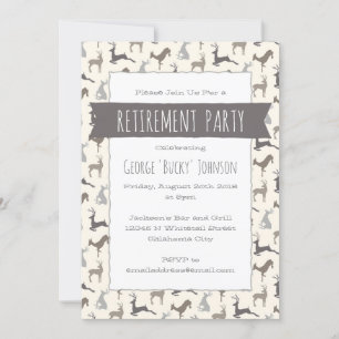 Invitation Fête de retraite de cerf de campagne