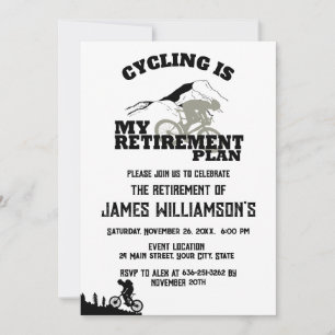 Invitation Fête de retraite de cyclisme retiré