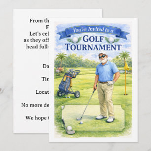 Invitation Fête de retraite de golfeur
