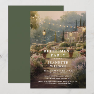 Invitation Fête de retraite de jardin rustique boho campagne