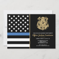 Fête de retraite de la police Drapeau de la loi et