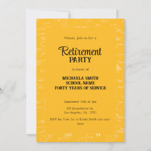 Invitation Fête de retraite de professeur de mathématiques ja