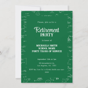 Invitation Fête de retraite de professeur de mathématiques Si